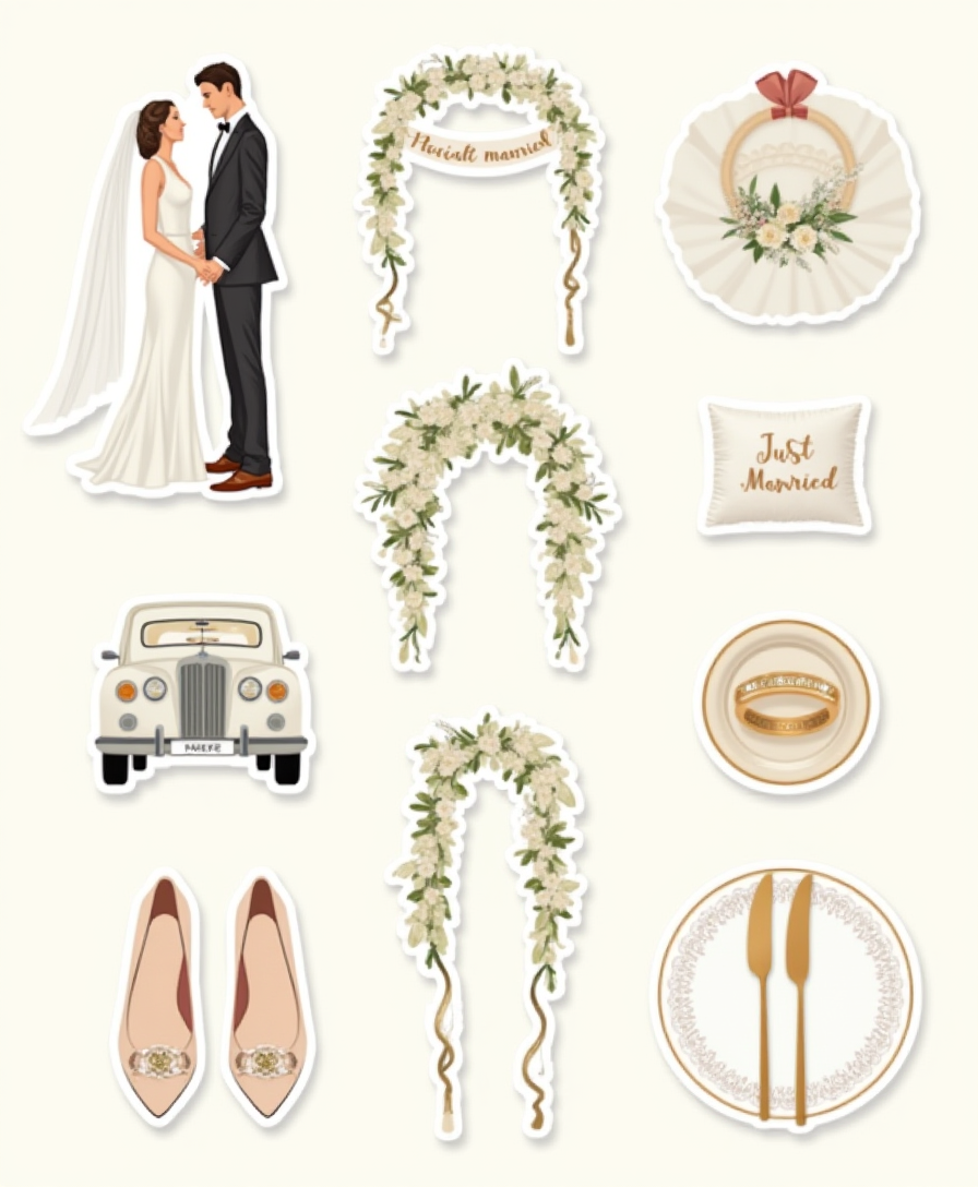 Wedding & Engagement Celebration - Sticker Sheet v12